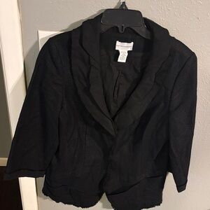 Soft Surroundings Black Textured Blazer